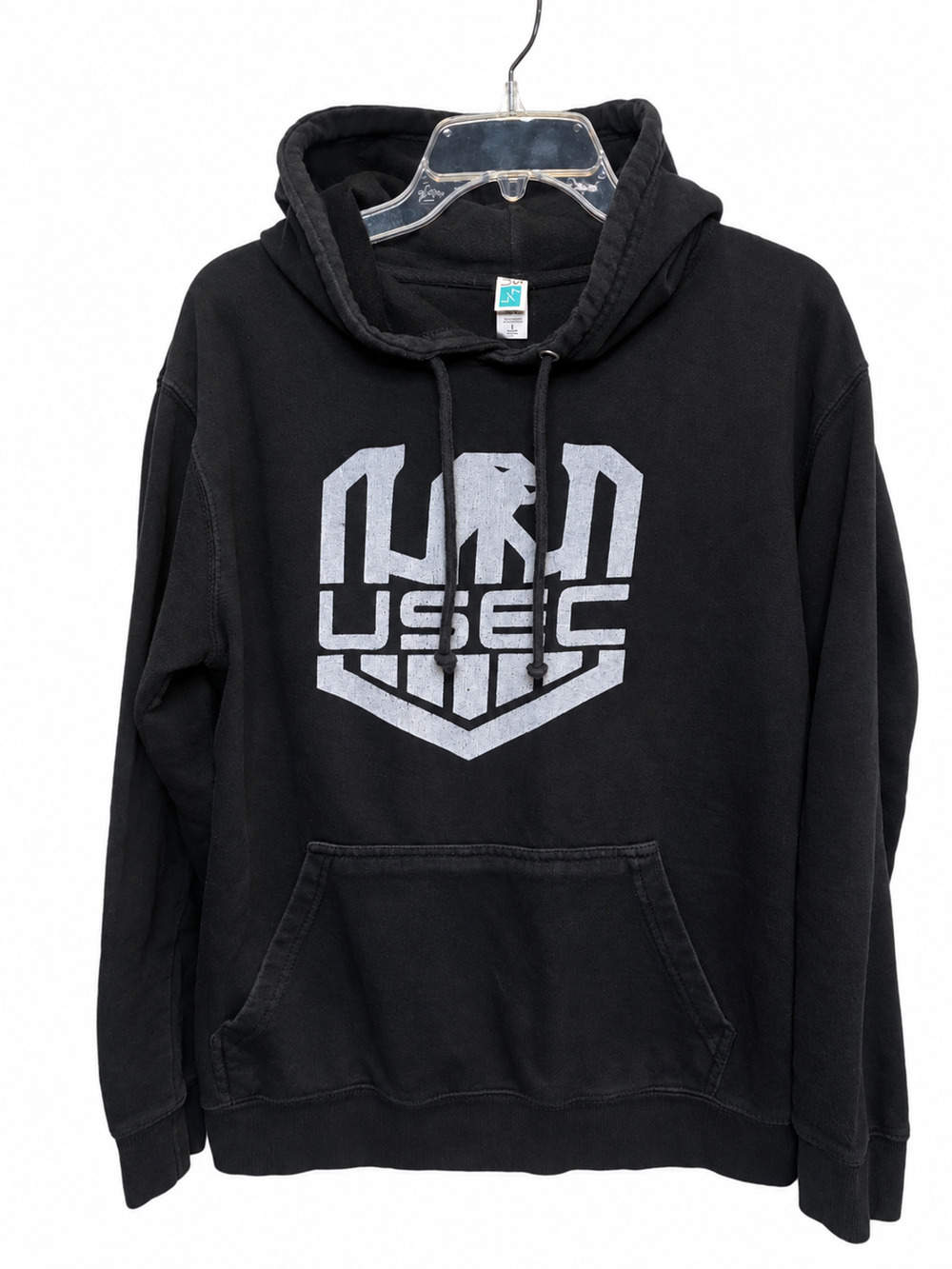 Lane Seven Streetwear Pullover Hoodie Men's Large Black Graphic Cotton Blend